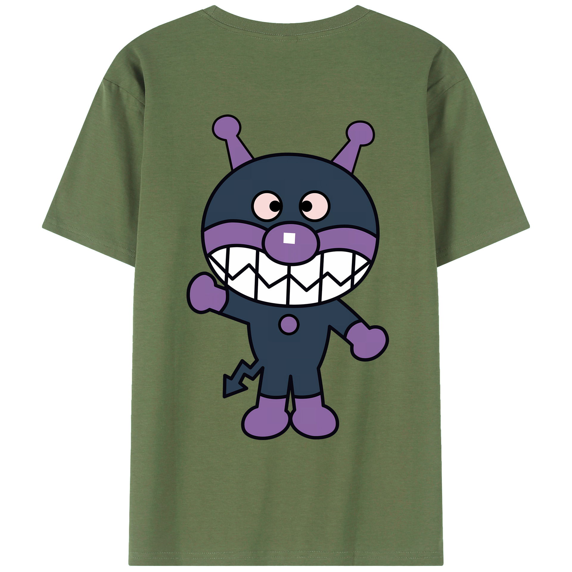 （画像用） アンパンマン Anpanman 綿100％ メンズ半袖Tシャツ（バックプリント） 通気性